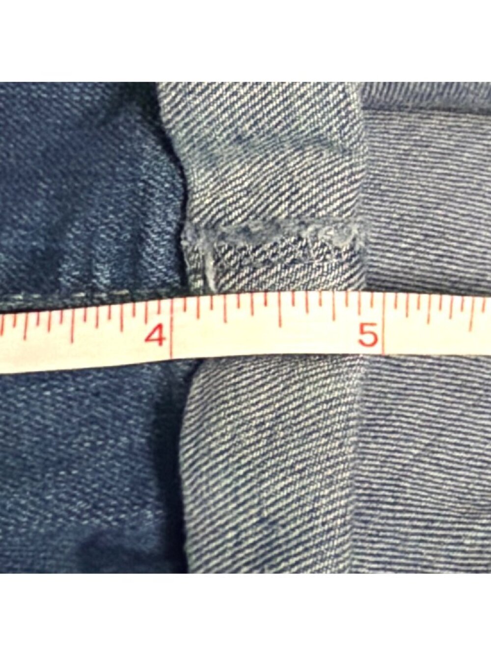 Denim Blue Distressed High-Waisted Shorts With Cuffed Hem Size 16 By D.Jeans - Picture 6 of 6